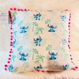 Disney Stitch Pom Pom Decorative Pillow